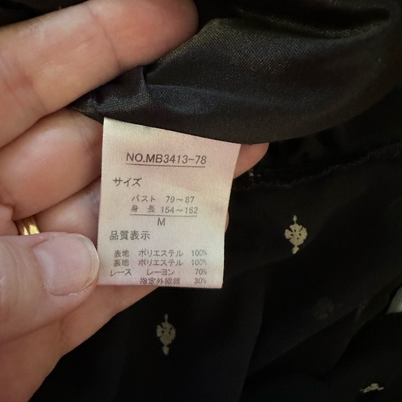 Axes black and cream large oversized pocket mini dress medium - Picture 5 of 8